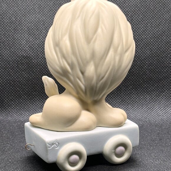 Vintage Precious Moments Birthday Train Series Lion Age 5 with Original Box - Picture 5 of 7
